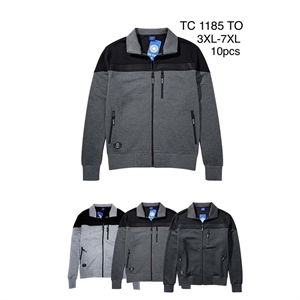 Bluza męska rozpinana na zamek bez kaptura Big Size  3XL-7XL