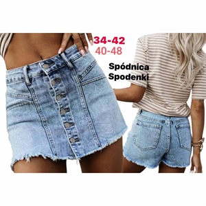 Spódnica/spodenki jeansowe damskie 40-48