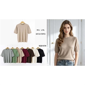 Sweter damski z krótkim rękawem  M/L-L/XL
