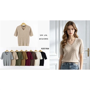 Sweter damski z krótkim rękawem  S/M-L/XL
