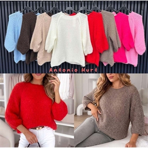 Sweter damski okrągły