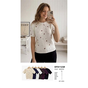 Sweter damski z krótkim rękawem