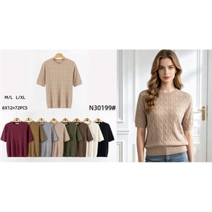 Sweter damski z krótkim rękawem  M/L-L/XL