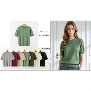 Sweter damski z krótkim rękawem  M/L-L/XL
