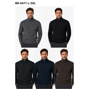 Sweter męski na suwak  L-3XL