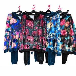 Komplet welurowy damski produkt Polski  L/XL-2XL/3XL