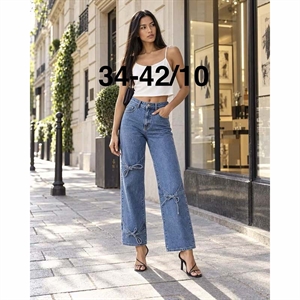 Jeansy szerokie nogawki  34-42