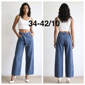 Jeansy szerokie nogawki  34-42