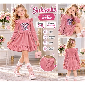 Sukienka dziewczęca 3-8