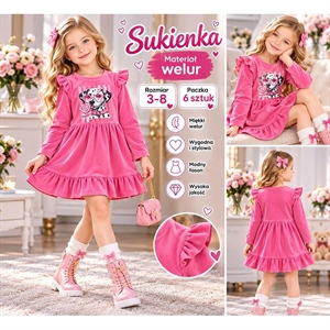 Sukienka dziewczęca 3-8