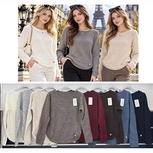 Sweter damski okrągły