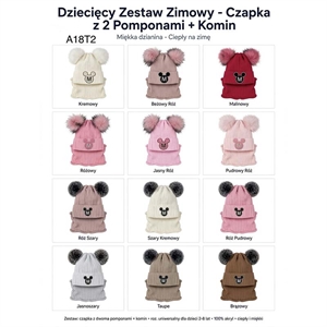Komplet Czapka + Komin
