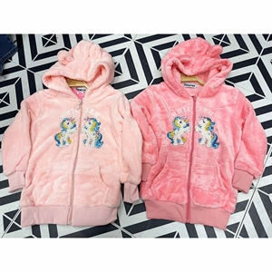 Bluza dziewczęca rozpinana na zamek z kapturem  1-5 lat