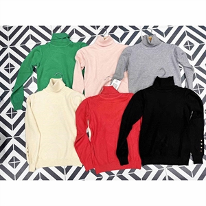 Sweter dziewczęcy z golfem  4-14 lat