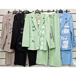 Komplet Marynarka + Spodnie szerokie nogawki produkt Włoski