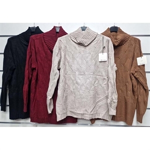 Sweter damski z golfem