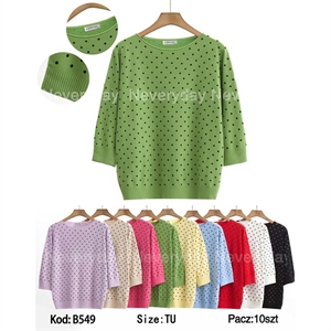 Sweter damski z krótkim rękawem (S/M-L/XL)