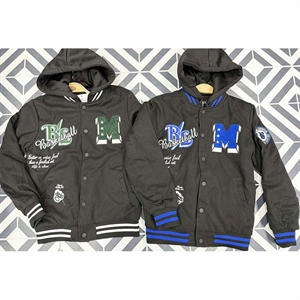 Bluza chłopięca zapinana na guziki z kapturem  8-16 lat