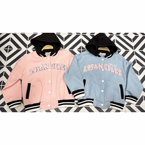 Bluza dziewczęca zapinana na guziki z kapturem  4-14 lat