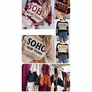 Sweter damski okrągły