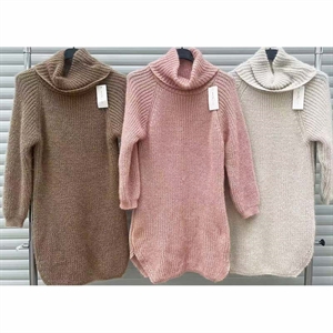 Tunika sweterkowa damska z golfem