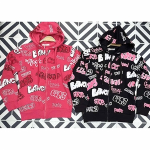 Bluza dziewczęca rozpinana na zamek z kapturem  146-176