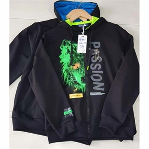 Bluza chłopięca rozpinana na zamek z kapturem  146-176