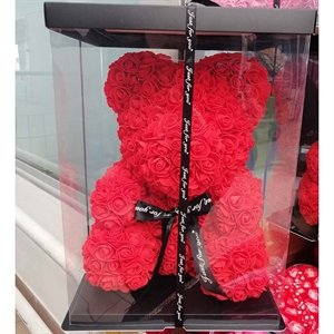 Miś walentynkowy z różyczek 40cm