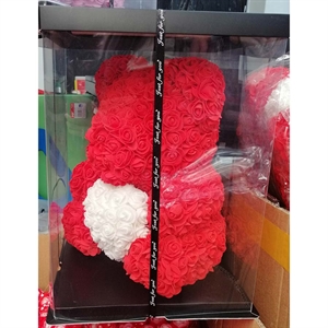 Miś walentynkowy z różyczek 40cm