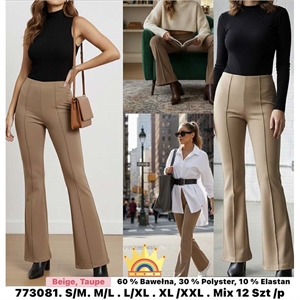 Spodnie dzwony damskie  S/M-XL/2XL