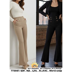 Spodnie dzwony damskie  S/M-XL/2XL