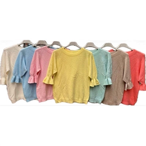 Sweter damski z krótkim rękawem