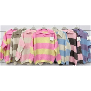 Sweter damski z dekoltem w serek