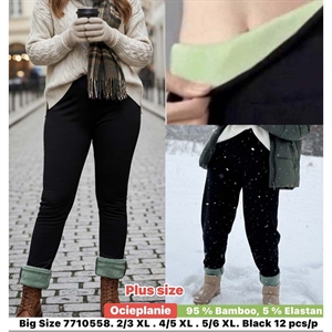 Legginsy ocieplane damskie Big Size  2/3XL-5/6XL