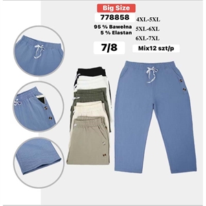 Spodnie damskie 7/8 Big Size  4XL-5XL/6XL-7XL