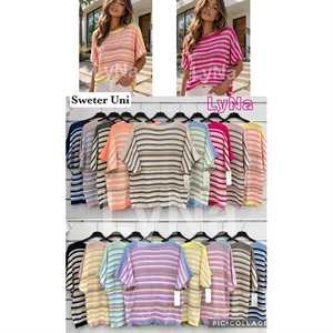 Sweter damski z krótkim rękawem