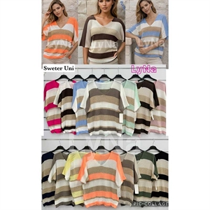 Sweter damski z krótkim rękawem