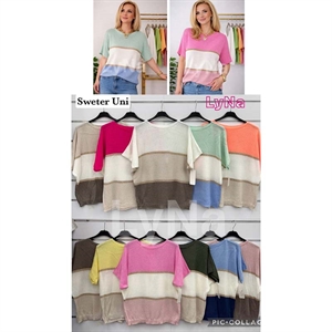 Sweter damski z krótkim rękawem