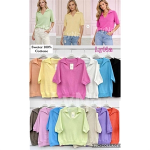 Sweter damski z krótkim rękawem