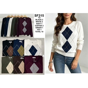Sweter damski okrągły