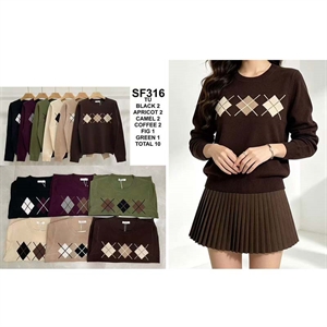 Sweter damski okrągły