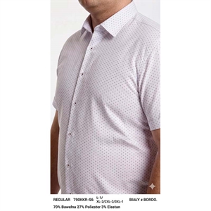 Koszula męska we wzór na krótki rękaw krój regular fit produkt Turecki  L-3XL
