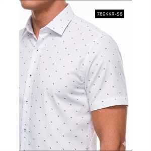 Koszula męska we wzór na krótki rękaw krój regular fit produkt Turecki  L-3XL