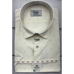 Koszula męska we wzór na krótki rękaw krój regular fit produkt Turecki  L-3XL