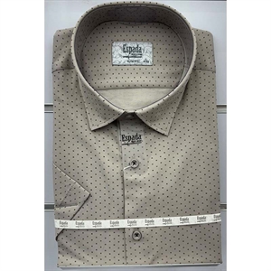 Koszula męska we wzór na krótki rękaw krój slim fit produkt Turecki  M-2XL