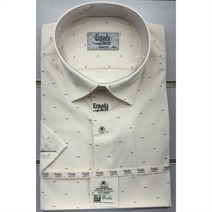 Koszula męska we wzór na krótki rękaw krój slim fit produkt Turecki  M-2XL