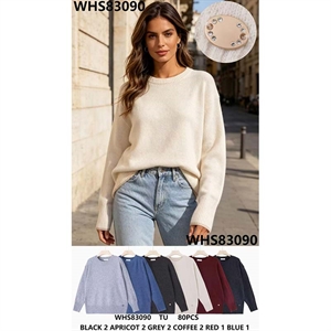 Sweter damski okrągły