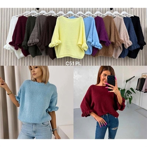 Sweter damski z krótkim rękawem