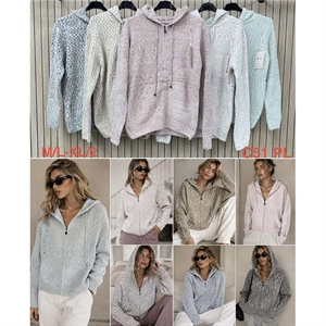 Sweter damski rozpinany na zamek