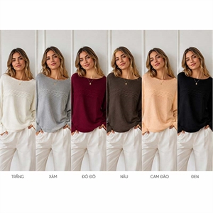 Sweter damski okrągły